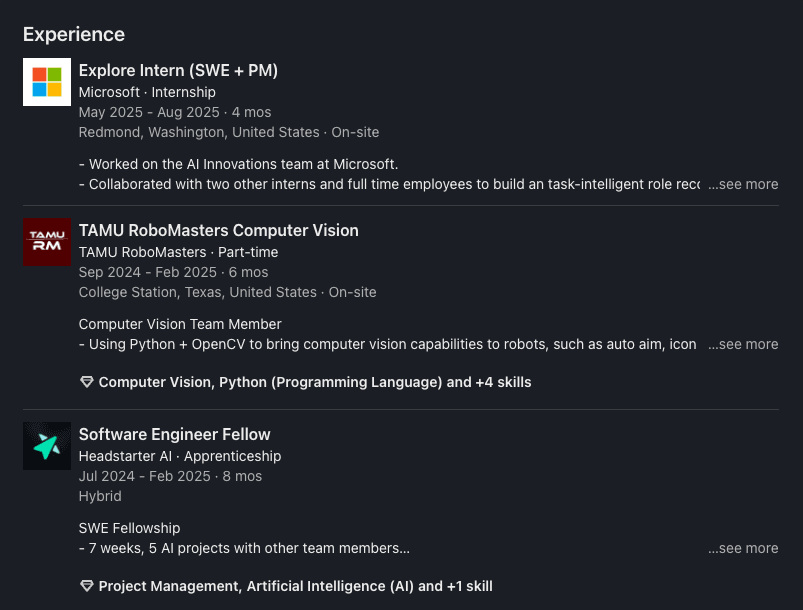 Ayad Masud LinkedIn post