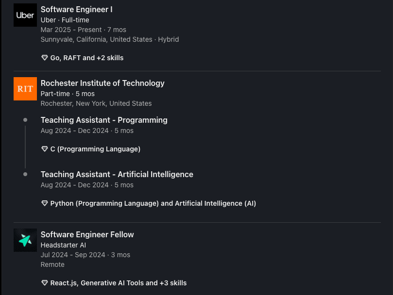 Atharva Chiplunkar LinkedIn post