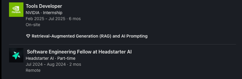 Rishika B R LinkedIn post